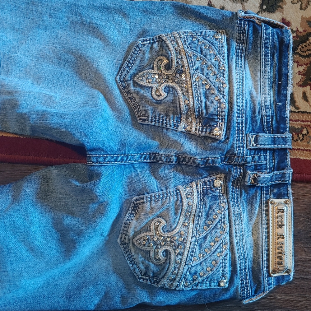 Rock Revival, Demin, Boot Cut Jeans, Fenna, Size 28